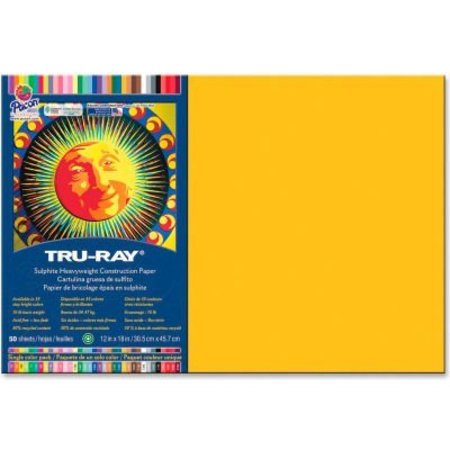 PACON CORPORATION Pacon® Tru-Ray Heavyweight Construction Paper, 18"x12", Gold, 50 Sheets 102998